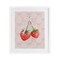Stupell Industries Bows & Berries Strawberry Framed Print Under Glass, design by Jesse Keith